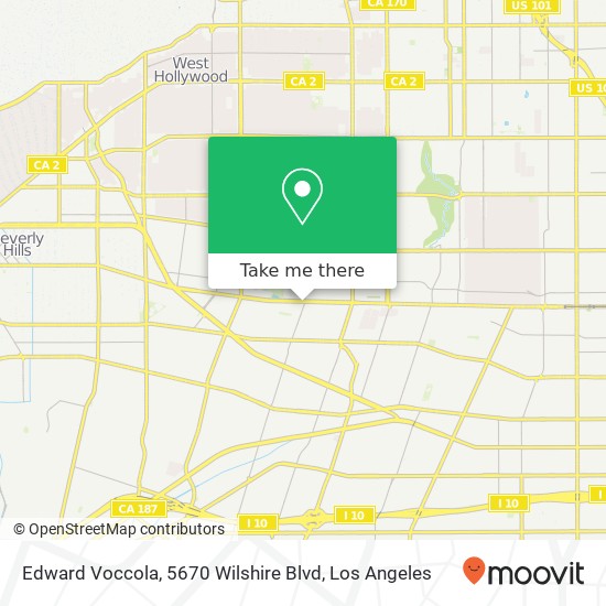 Mapa de Edward Voccola, 5670 Wilshire Blvd