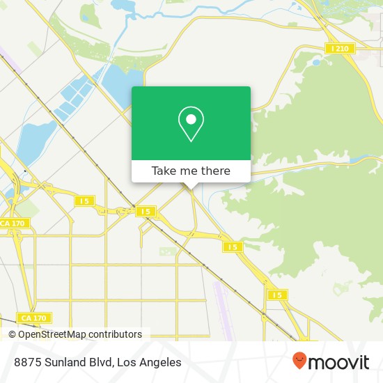 Mapa de 8875 Sunland Blvd, Sun Valley, CA 91352