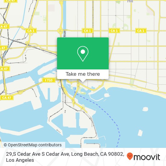 Mapa de 29,S Cedar Ave S Cedar Ave, Long Beach, CA 90802