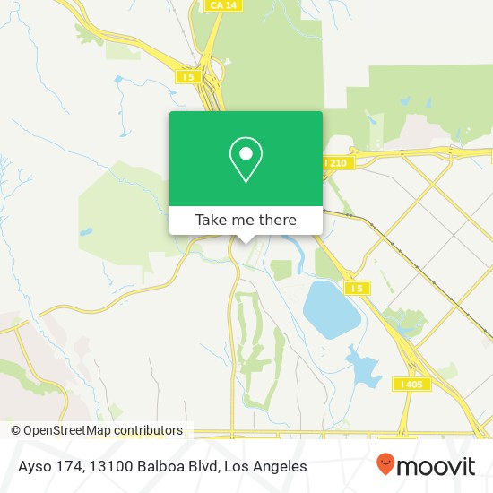 Mapa de Ayso 174, 13100 Balboa Blvd
