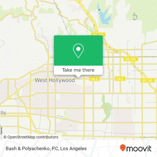 Mapa de Bash & Polyachenko, P.C, 7231 Santa Monica Blvd