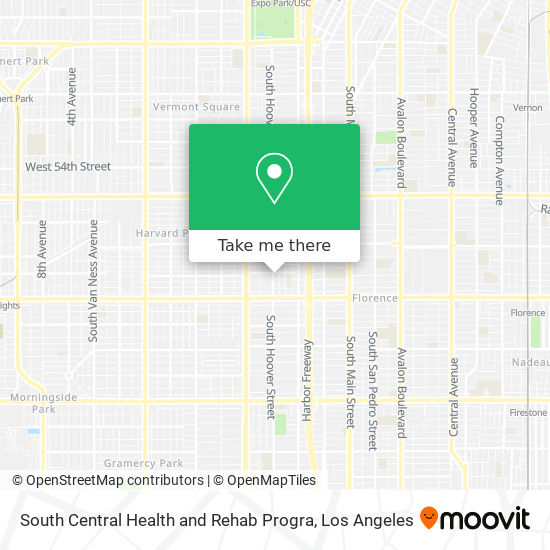 South Central Health and Rehab Progra map