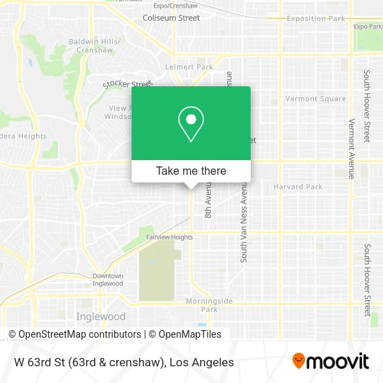 Mapa de W 63rd St (63rd & crenshaw)