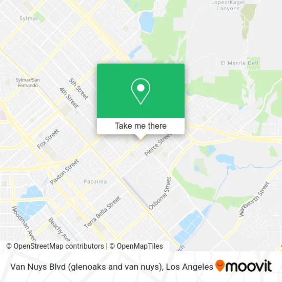 Mapa de Van Nuys Blvd (glenoaks and van nuys)