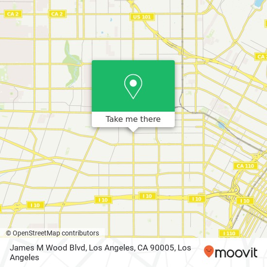 Mapa de James M Wood Blvd, Los Angeles, CA 90005