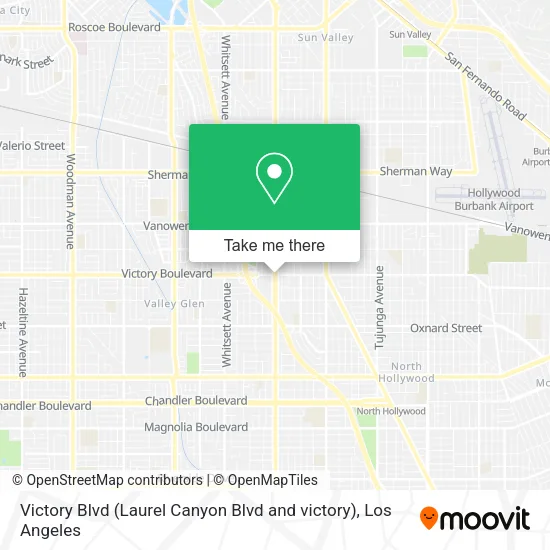 Victory Blvd (Laurel Canyon Blvd and victory) map