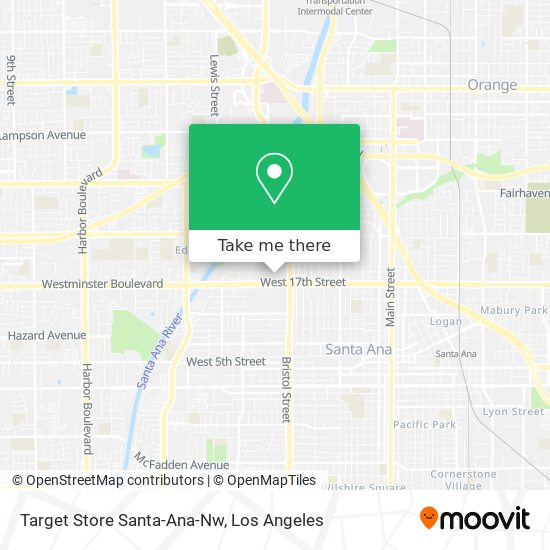 Target Store Santa-Ana-Nw map