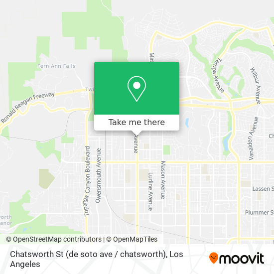 Mapa de Chatsworth St (de soto ave / chatsworth)