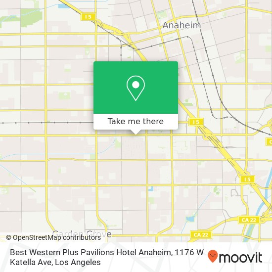 Best Western Plus Pavilions Hotel Anaheim, 1176 W Katella Ave map
