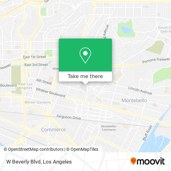 W Beverly Blvd map