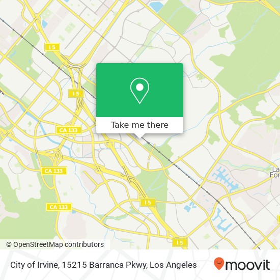 City of Irvine, 15215 Barranca Pkwy map
