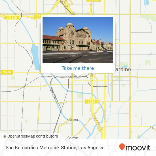 San Bernardino Metrolink Station map