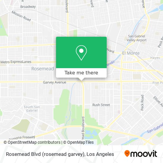 Rosemead Blvd (rosemead garvey) map