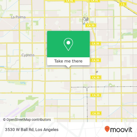 Mapa de 3530 W Ball Rd, Anaheim, CA 92804