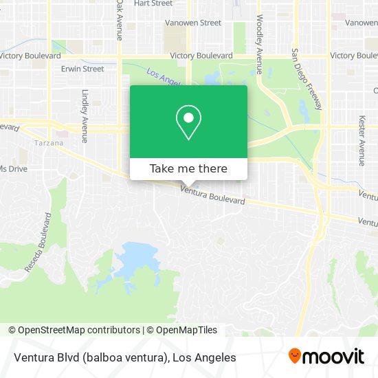 Ventura Blvd (balboa ventura) map