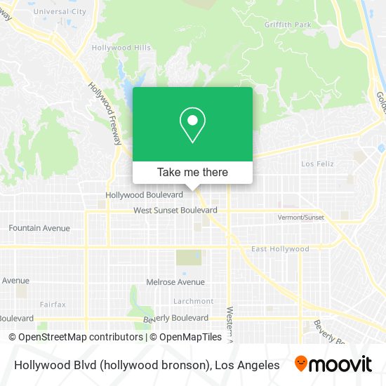 Hollywood Blvd (hollywood bronson) map