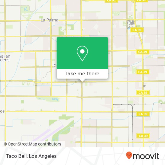 Mapa de Taco Bell, 10010 Valley View St