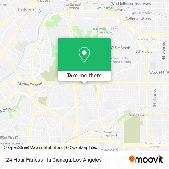 Mapa de 24 Hour Fitness - la Cienega