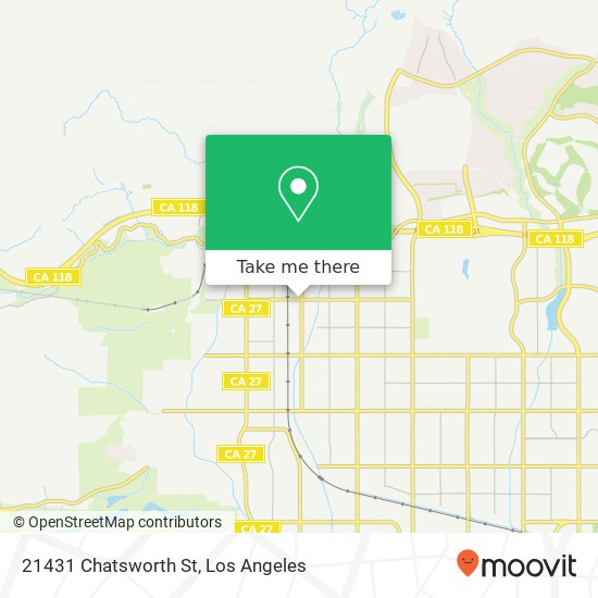 21431 Chatsworth St, Chatsworth, <B>CA< / B> 91311 map