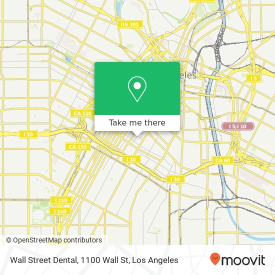 Mapa de Wall Street Dental, 1100 Wall St