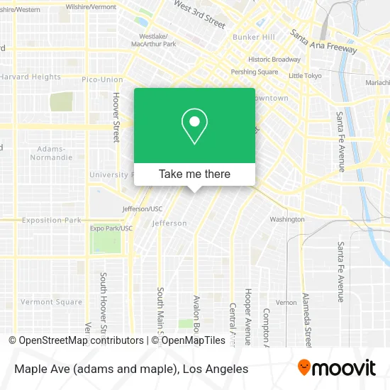 Mapa de Maple Ave (adams and maple)