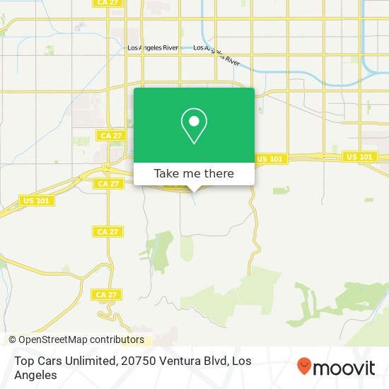 Top Cars Unlimited, 20750 Ventura Blvd map