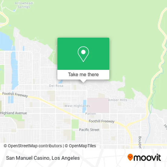 San Manuel Casino map
