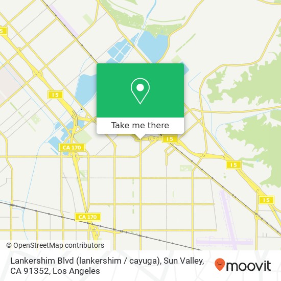 Lankershim Blvd (lankershim / cayuga), Sun Valley, CA 91352 map