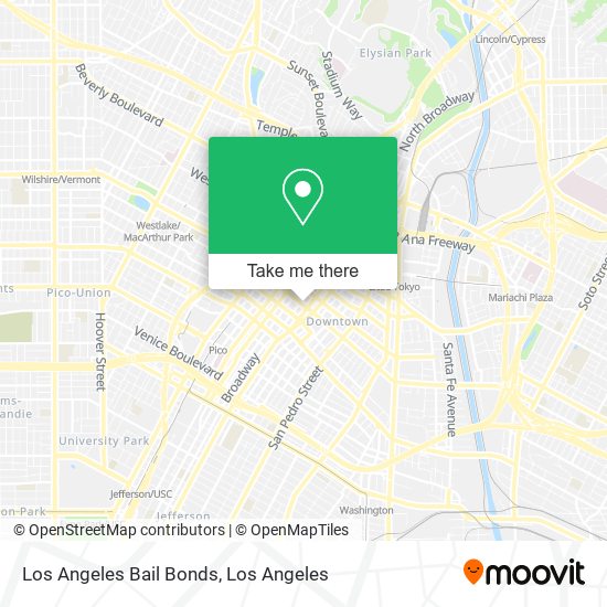 Los Angeles Bail Bonds map