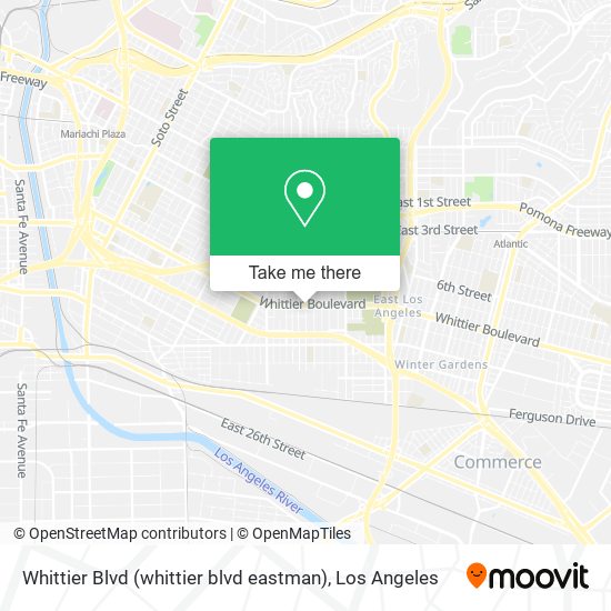 Mapa de Whittier Blvd (whittier blvd eastman)