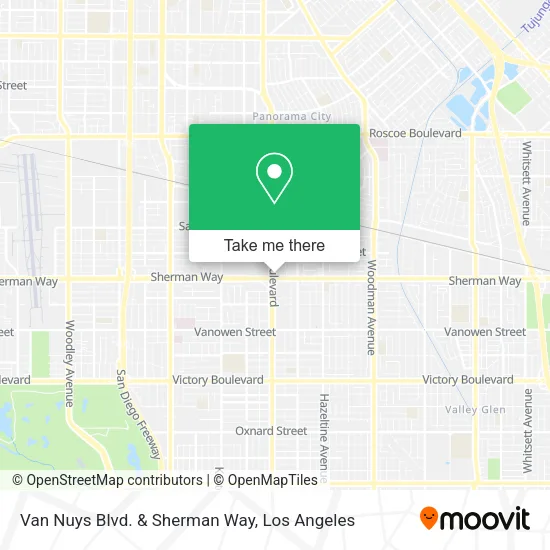 Van Nuys Blvd. & Sherman Way map