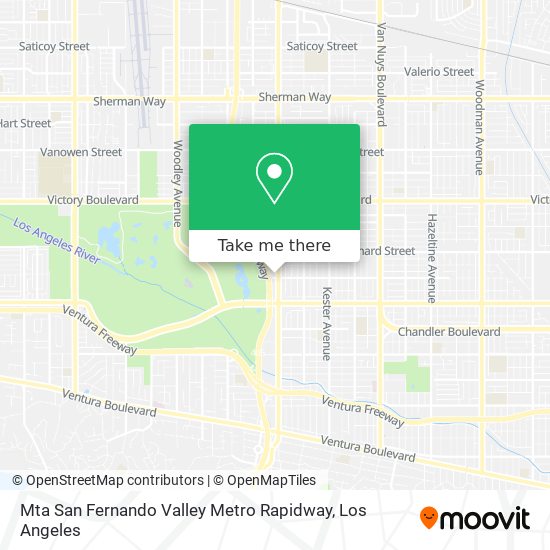 Mapa de Mta San Fernando Valley Metro Rapidway