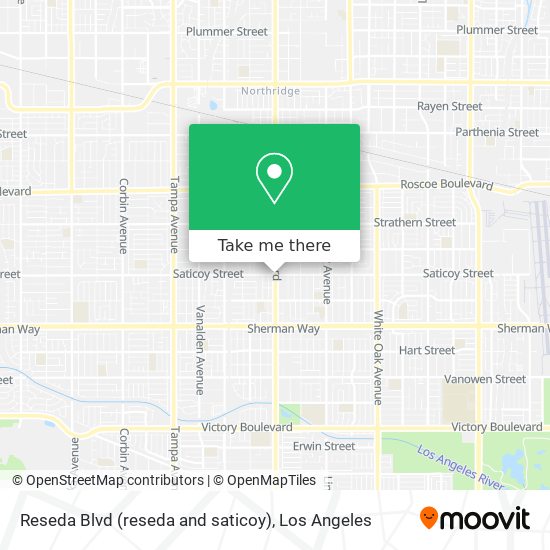 Reseda Blvd (reseda and saticoy) map