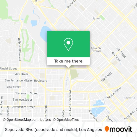Mapa de Sepulveda Blvd (sepulveda and rinaldi)