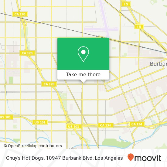 Chuy's Hot Dogs, 10947 Burbank Blvd map