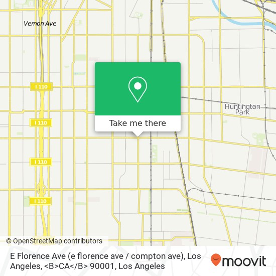 Mapa de E Florence Ave (e florence ave / compton ave), Los Angeles, <B>CA< / B> 90001