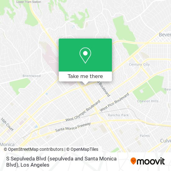 S Sepulveda Blvd (sepulveda and Santa Monica Blvd) map
