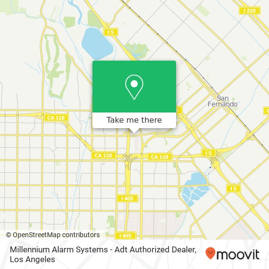 Mapa de Millennium Alarm Systems - Adt Authorized Dealer, 15515 San Fernando Mission Blvd