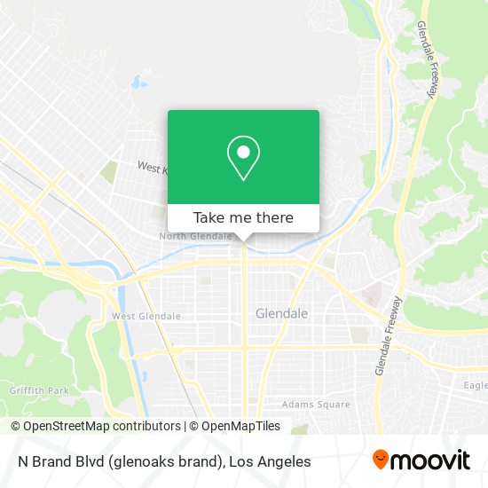 N Brand Blvd (glenoaks brand) map