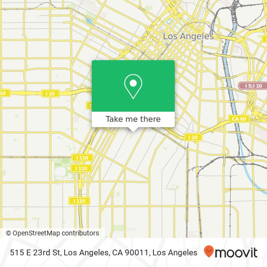 Mapa de 515 E 23rd St, Los Angeles, CA 90011