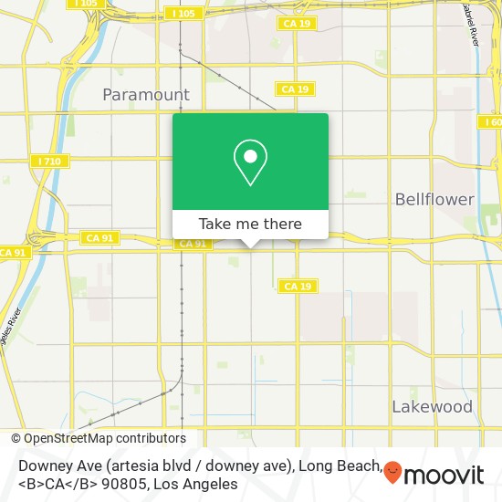 Downey Ave (artesia blvd / downey ave), Long Beach, <B>CA< / B> 90805 map