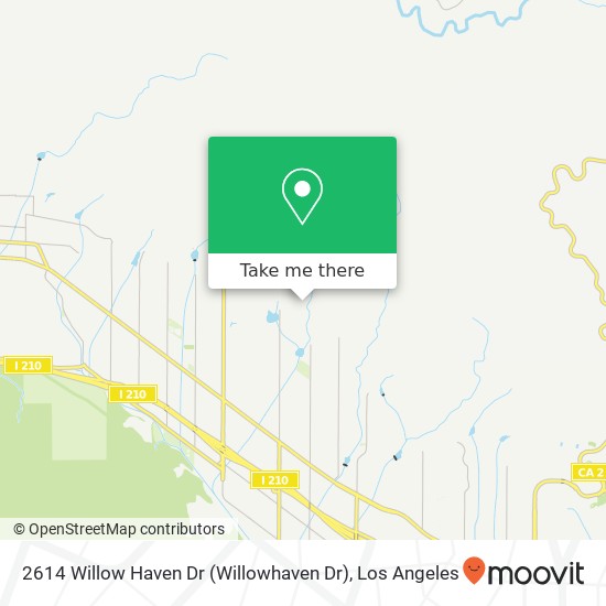 Mapa de 2614 Willow Haven Dr (Willowhaven Dr), La Crescenta, CA 91214