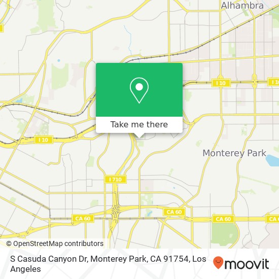 S Casuda Canyon Dr, Monterey Park, CA 91754 map