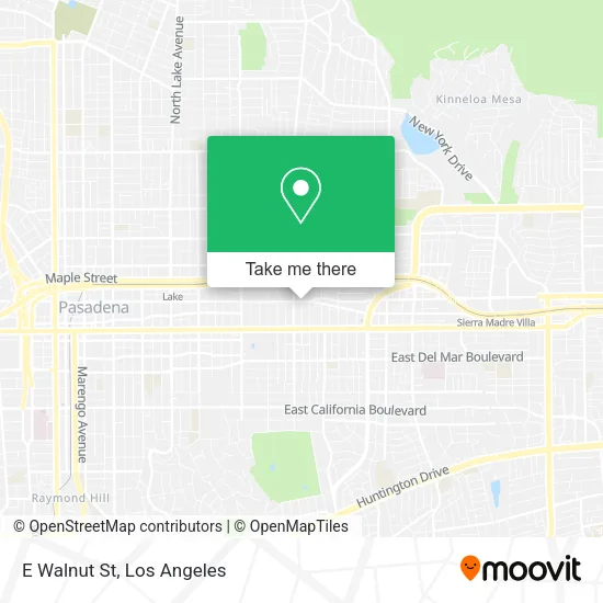 E Walnut St map