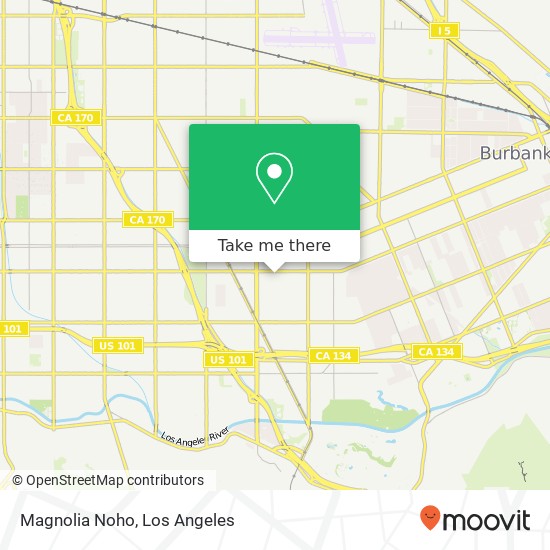 Mapa de Magnolia Noho, 10838 Magnolia Blvd