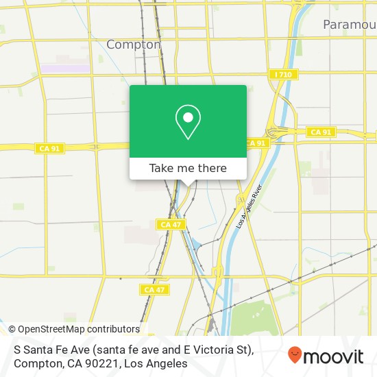 S Santa Fe Ave (santa fe ave and E Victoria St), Compton, CA 90221 map