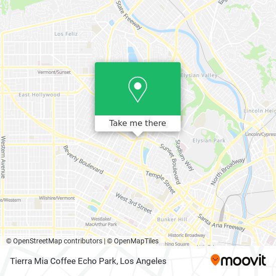 Mapa de Tierra Mia Coffee Echo Park