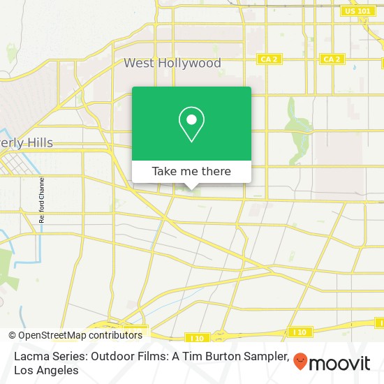 Mapa de Lacma Series: Outdoor Films: A Tim Burton Sampler