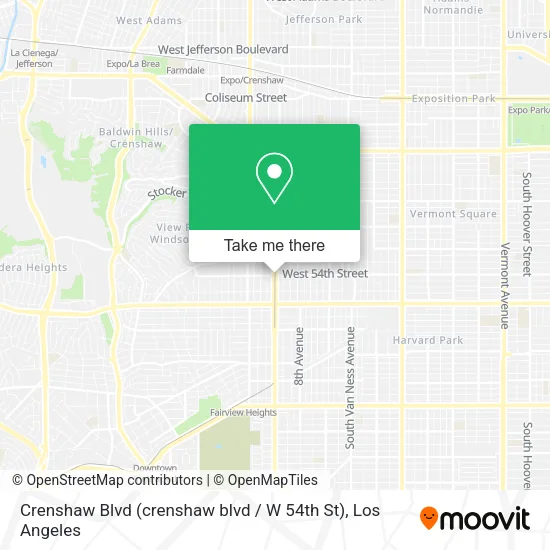 Mapa de Crenshaw Blvd (crenshaw blvd / W 54th St)