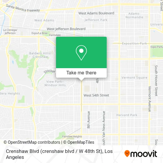 Mapa de Crenshaw Blvd (crenshaw blvd / W 48th St)